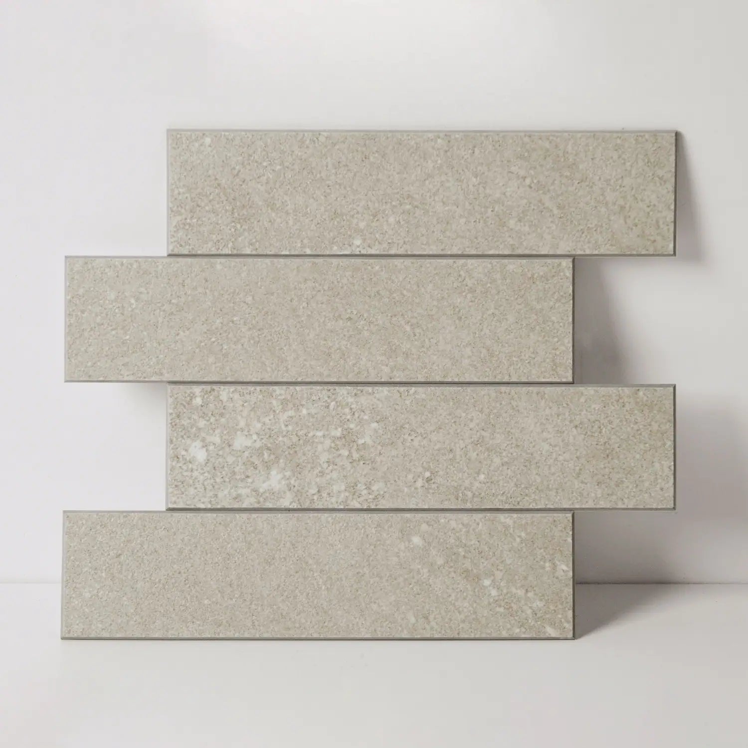 Crédence autocollante en carreaux métro allongés COLAMO, beige calcaire