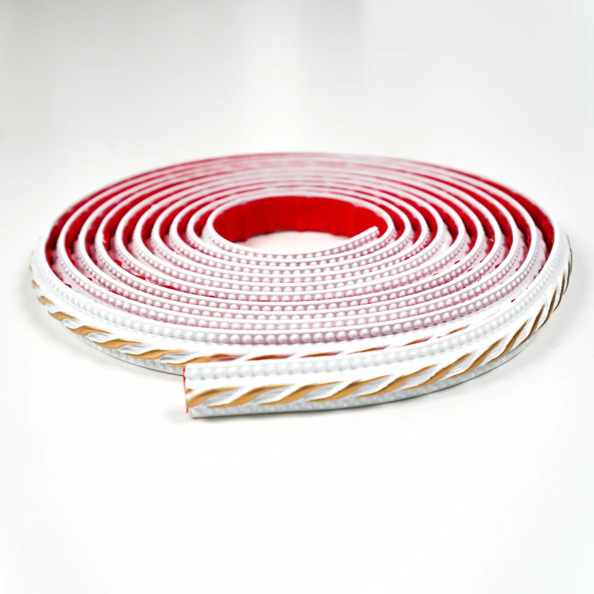 COLAMO Moulure adhésive blanche dorée pour plinthes, bordure de carrelage