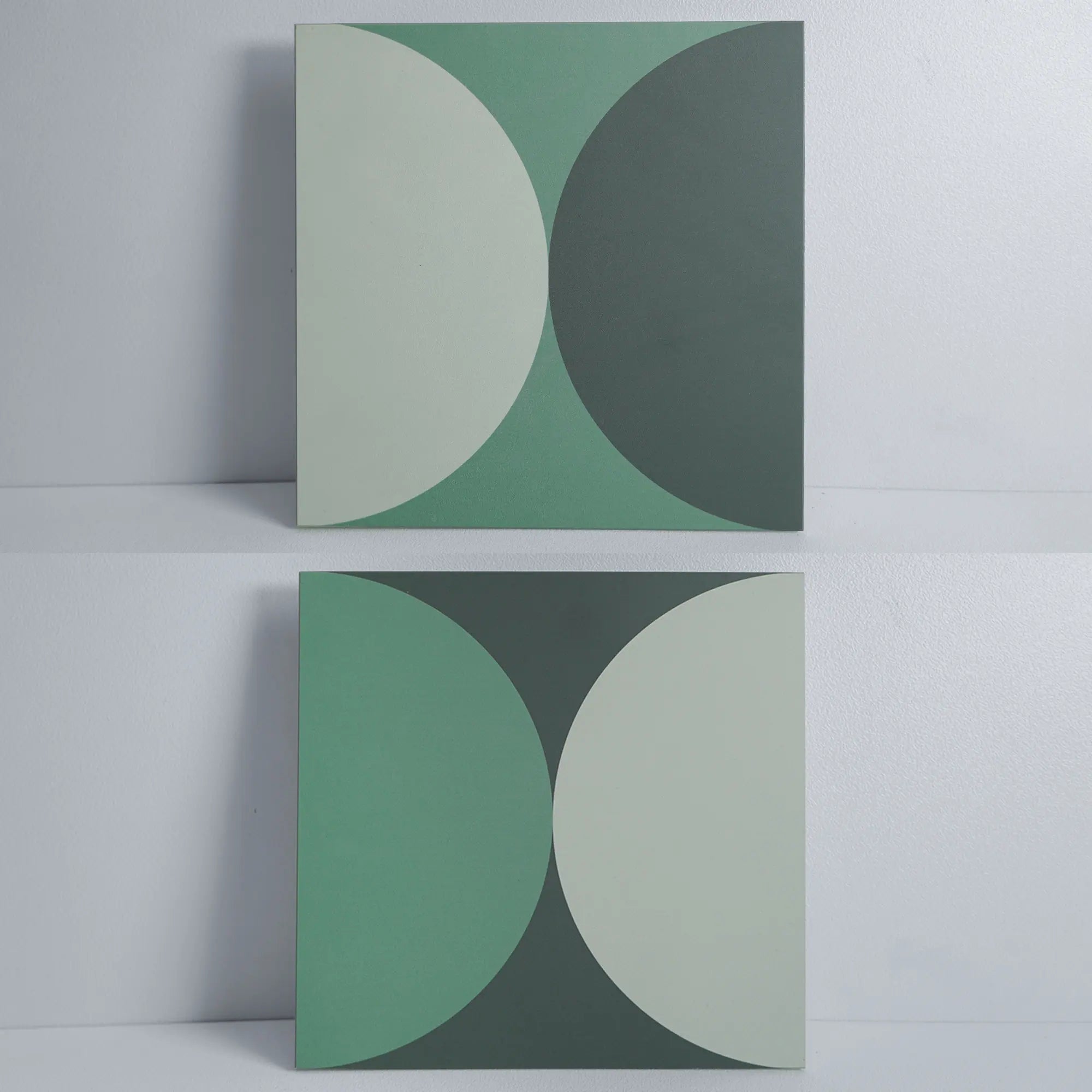 COLAMO Yin-Yang Vert Mat DIY Dosseret Autocollant Imperméable Carrelage Graphique à Motifs Auto-Adhésifs