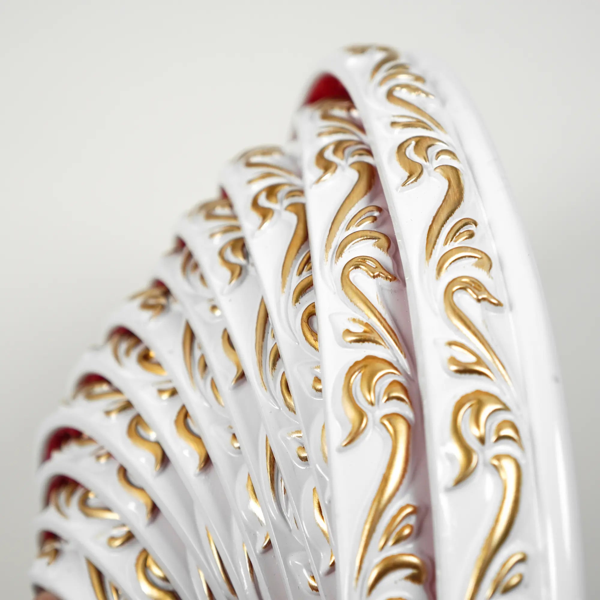 COLAMO Garniture de moulure blanche dorée à coller sur plinthe, bordure de carrelage 